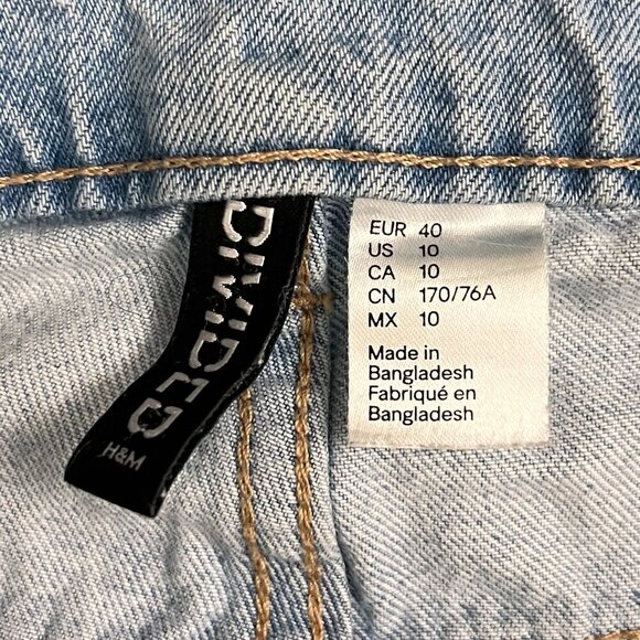 Divided Boyfriend Fit Patches Slim Low Jeans Sz 10 - Picture 7 of 15